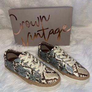 CROWN VITAGE WOMEN’S SNAKESKIN TENNIS SHOE👟